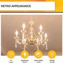Hizashi E12 LED Bulb 40W Equivalent Candelabra Bulbs Dimmable 2700K Warm White, 90+ CRI Chandelier Light Bulbs, 4W 450LM Flame Tip CA10 Candle Light Bulbs, UL Listed - 24 Pack