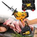 Newhai Cordless Electric Bone Saw, 600W Handheld Butcher Tool with 3000mAh Battery, Variable Speed Home Butcher Saw with 5 Blades for Cutting Ribs, Frozen Meat, Poultry Bones