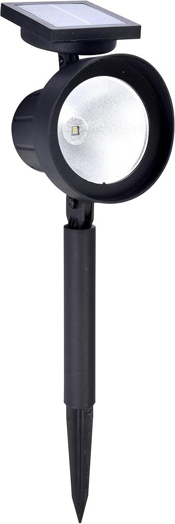 Crosslight Outdoor Solar Warm White LED Weatherproof Spot Light for Gardens, Walkways, Patios and Yards - 15 Lumens