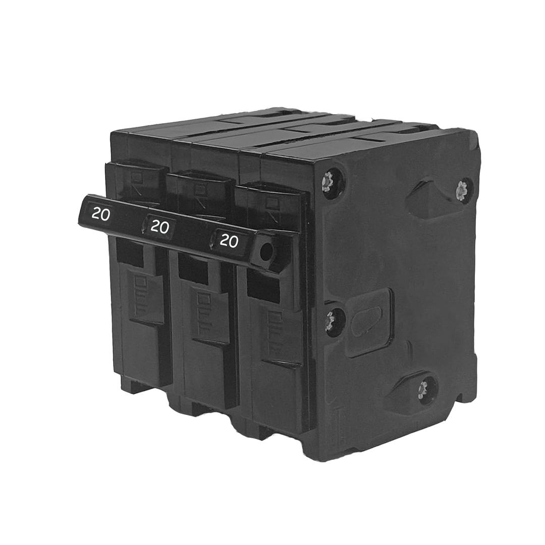 Q320 Circuit Breaker, 3 Pole 20-Amp, 120/240v, Fit for Siemens Type EQ, EQL, SEQ, EQG, PL and ES Series loadcentres.Plug-in Standard Circuit Breaker,Thermal Magnetic Protection
