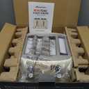 Roter Mond Toaster 4 Slice Retro Stainless Steel with Extra Wide Slots Bagel, Defrost, Reheat Function, Dual Independent Control Panel, Removable Crumb Tray, 6 Browning Levels, Cream White