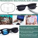 3 Pack Progressive Multifocal Reading Sunglasses for Women Men UV Protection Trifocal Sun Readers with Spring Hinge (Sun 3 Mix,3.00)