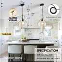 Hammered Glass Pendant Light for Kitchen Island Black Pendant Hanging Light 10inch Large Glass Pendant Lights for Kitchen Sink Dining Room Hallway Entrance, 10in, E26, 10inch,1pack