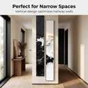 QKF 2Pcs Narrow B&W Fluid Abstract Art, Alu Frame Gloss Canvas Hallway, 6" × 48"