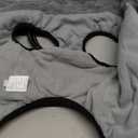 SUNFURA Dog Coat, Dog Jacket for Large Dogs with Harness Built in, Warm Pet Winter Coat Zip Up Snow Jacket with Furry Collar for Boston Terrier, French Bulldogs, Blue, Large