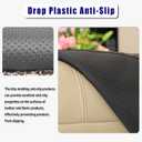 Non Slip Headrest Cover for Furniture Slipcovers,Faux Leather Headrest Protector for Recline Chair Vinyl Head Protector for Sofa,Theater Seat Cover for Home & Office 17x27 in, Chocolate