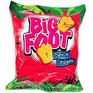 Holiday Big Foot Giant Cheese Snack Spicy Crunchy Corn Puffs Party Size Bag 0.8 oz Pack of 12 BB 11/12/26