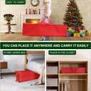 Demao Christmas Wrapping Paper Holder, Wrapping Paper Storage Bag for Christmas Rolls, Resistant 41 inch Organizer Storage Container, Stores up to 25 Standard Rolls (Red)