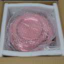 Homy Feel 60PCS Rose Gold Glitter Plastic Plates -Include 30 Dinner & 30 Dessert Plate for New Year Christmas Birthday Wedding Party