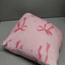 Fanfanwin 36 Pcs Sleepover Party Supplies for Girls, 12 Style Cute Pink Bow Blanket, 12 Pillows, 12 Coral Fleece Spa Headband 12 Plush Pink Eye Mask Cover for Slumber Sleepover Spa Party Gift(Cute)