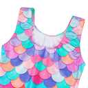 2 x TFJH E Leotard for Girls Gymnastic Practice Outfits Kids Athletic Unitard Tumbling Wear Pink Scale 110