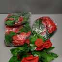 Musdoney 4Pcs 32.2 FT Fake Rose Vine Flowers Plants Artificial Flower Garland Hanging Rose Ivy Home Hotel Office Wedding Party Garden Craft Art Decor (Red)