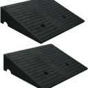 Curb Ramps for Driveway Threshold Wheelchair Doorway Sidewalks Shed Heavy Duty, 2 Pack 3.9 inch Rise, Ramps for Wheelchairs for Home Steps, Motorcycles, Lawn Mowers, 7000lbs Powersport Load ing