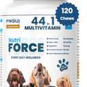 2 x NutriForce 44-in-1 Multivitamin for Dogs – Daily Supplement for Hip & Joint, Skin & Coat, Immune, Digestion, Energy & Heart – 120 Chewable Tablets – Liver Flavor – All Breeds & Ages – Vet Recommended