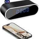 HKFUG WiFi Clock Camera Wireless 1080P HD Hidden Cameras Nanny Cam with Night Vision, Motion Detection Surveillance Cameras for Home, Pets, Office
