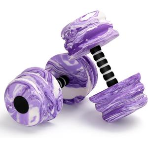 Aquatic Exercise Dumbbells, Water Dumbbells, 2PCS Foam Barbells for Men Women Water Workouts (Purple+White)