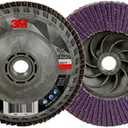 3M Flap Disc 769F, Type 27 Quick Change, 60+, 4-1/2 in x 5/8-11, High Performance Abrasive, Ceramic Precision-Shaped Grain Grinding and Finishing Disc, Carbon Steel, Stainless Steel, Pack of 2