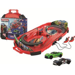 Carrera Speed Arena Police Chase - Portable Slot Car Race Track Includes 2 Cars - Battery-Powered Beginner Toy Racing Set for Kids Ages 3 Years and Up