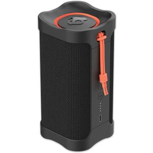 Skullcandy Terrain Wireless Bluetooth Speaker - IPX7 Waterproof Portable Speaker with Dual Custom Passive Radiators, 14 Hour Battery, Nylon Wrist Wrap, & True Wireless Stereo (Black)