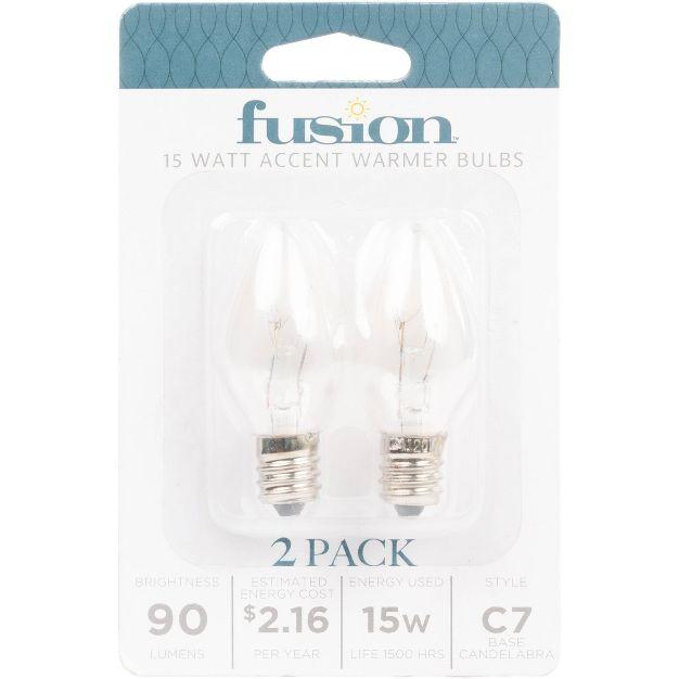 Fusion 2pk 15W Light Bulbs for Wax Warmers 7 count Fusion 2pk 15W Light Bulbs for Wax Warmers 7 count