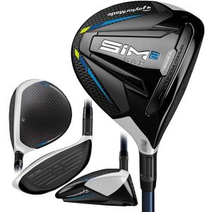 TaylorMade Golf SIM 2 MAX STEEL FAIRWAY MENS RIGHT HAND GRAPHITE REGULAR 3 WOOD , BLACK/ LIGHT GREY
