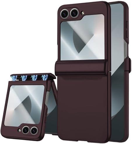 STORMTAL for Samsung Galaxy Z Flip 6 Case, Hinge Protection, Built-in Screen Protector, Wireless Charging, Shockproof, Slim Rugged Phone Protective Case for Galaxy Z Flip 6 Wine