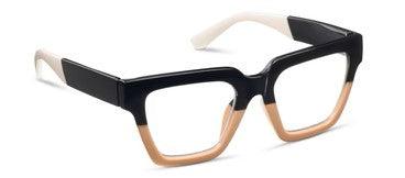 Peepers by PeeperSpecs Women's Take a Bow Oversized Square Blue Light Blocking Reading Glasses 2.75