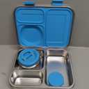 Stainless Steel Bento Lunch Box：7+ Older Kids，Teens ＆ Adult with Insulated Food Jar,Leakproof 3-Compartment,BPA-Free, Eco-Friendly,Dishwasher Safe, Large-Capacity Box, School,Office,Travel （Blue)
