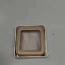 Popvibe Clear Makeup Bag Travel Cosmetic Case Transparent Toiletry Bag with Zipper, Portable Make Up Organizer Traveling Compact Car Bag for Essentials (Gold)