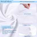 Kesfey 6 Packs Rectangle Table Cloths 60 x126 inchs White Polyester Tablecloths Stain and Wrinkle Resistant Tablecover Washable Banquet Fabric Tablecloth for 8 Foot Tables for Wedding Baby Shower