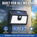 [6 Packs] Solar Motion Sensor Outdoor Lights, Super Bright Solar Lights Outdoor Waterproof, 3 Lighting Modes Security Wall Light for Outside Walking Dog Fence Backyard Deck Garden Door Step Garage