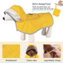 Lukovee Dog Raincoat, Adjustable Dog Rain Jacket with Clear Hooded Double Layer for Extra Large  Puppies, Waterproof Rain Coat Poncho with Reflective Storage Pocket & Rim, XL