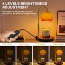 Candle Warmer Lamp with Timer 2H/4H/8H, Adjustable Height Dimmable Candle Lamp with 2 Bulbs, Wax Melt Warmer for Jar Candles, House Warming, Home Decor, Christmas Gift for Women, Mom(Sunset)