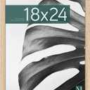 MCS Studio Gallery 18x24 Poster Frame Natural Woodgrain Engineered Wood, Vertical & Horizontal Wall Hanging Large Picture Frame for Photos, Posters & Art Prints (1-Pack)