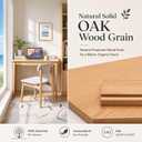 Solid Wood Small Computer Desk,Writing Study Gaming Table for Bedroom, Home Office Desk for Work, No Chair Included, Easy Assembly(Oak, 31.5" × 18.9" × 29.5")