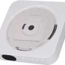 Portable CD Player, Desktop or Wall Mount BT CD Player, Support CD, U Disk, TF Card, AUX, Repeat, Built in Speakers, with Remote Control, for Home (White)