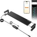 GLOWRIUM Smart Aquarium Light, Bluetooth + WiFi Dual Control Freshwater Fish Tank Light with App, Multi-preset Spectrum, Brightness Adjustable, Anti-Drop, Real Time Water Temperature Sensor (12-18 in)