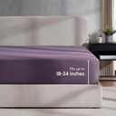 Nestl Purple Extra Deep Pocket Twin Fitted Sheet Kids, Luxury Twin Size Fitted Sheet Only Easily Fits 18 to 24 Inch Mattress, Super Soft, Wrinkle-Free, and Breathable Bed Sheets with Corner Straps