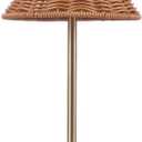 Boho Rattan Table Lamp,Wicker Night Light,LED Rechargeable Reading Lights,3 Color Touch Control Dimmable Bedside Lamps Living Room Bedroom Office Lighting Home Outdoor Decor