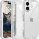 TUTUKII for iPhone 16 Case Clear, Anti-Yellowing, Shockproof Protective Transparent Case, Triple-Layer Heavy Duty Protection Phone Case Cover for Apple iPhone 16 6.1", Crystal Clear