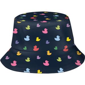 Funny Duck Bucket Hat Fisherman Hat Beach Travel Sun Hat Outdoor Cap for Unisex Men Women