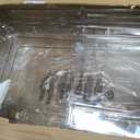 Kerty 4 Pack Polycarbonate Hinged Dome Covers, 21" x 13" x 2.56" Full Size Rectangle Dome Cover for Tray, Clear Chafing Dish Cover for Buffet, Restaurant, Catering, Parties