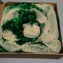 5FT Pop Up Christmas Tree with Lights, Collapsible Tinsel Pencil Christmas Tree with 8 Lighting Modes and Red Gold Decoration, Skinny Artificial Xmas Tree for Home Office Apartment Holiday Party Decor