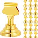 ERYTLLY 16 PK Place Card Holders 1.7 inches Table Card Holder Steel Card Holders for Weddings, Birthdays, Photos, Memo Notes, Restaurants (Gold)
