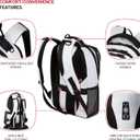 SWISSGEAR Cecil 18-Inch Laptop Backpack Fits 16-Inch Laptop, Travel Daypack with Organizer Pockets, Water Bottle Holders & Padded Straps White