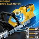 Hedge Trimmer Cordless Electric Bush Trimmers Compatible with DEWALT 20V MAX Battery(No Battery), 22'' Dual-Action Blade, Automatic Lubrication, 2/3'' Blade Gap, Rotatable Handle