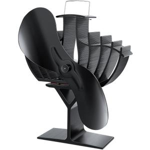 Upgraded Wood Stove Fan High Airflow, Large-Sized Heat Powered Stove Fan Non Electric Fireplace Fan, Stove Accessories, for Wood/Gas/Log Burner Stove/Fireplace