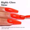 Neon Gel Nail Polish, 15ML Orange Red Gel Polish spring summer Soak Off LED UV DIY Nail Art Starter Manicure Salon