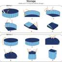 Jasonwell Foldable Dog Pool Collapsible Hard Plastic Dog Swimming Pool Portable Kiddie Pool Pet Pool Doggie Wading Pool Bath Tub for Puppy Small Medium Large Dogs Cats and Kids 97"