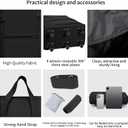 130L Expandable Luggage, 43 Inch Extra Large Suitcase with Wheels, Collapsible Luggage, Rolling Duffle Bag with Wheels, Big Suitcases with a Handle Wrap Shoe Bag Shoulder Strap (Black)
